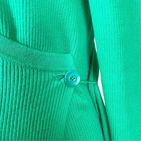 Cabi Sweater Wrap Style #6244 Ribbed V-neck Spring Green Women’s Size Medium - Picture 9 of 11
